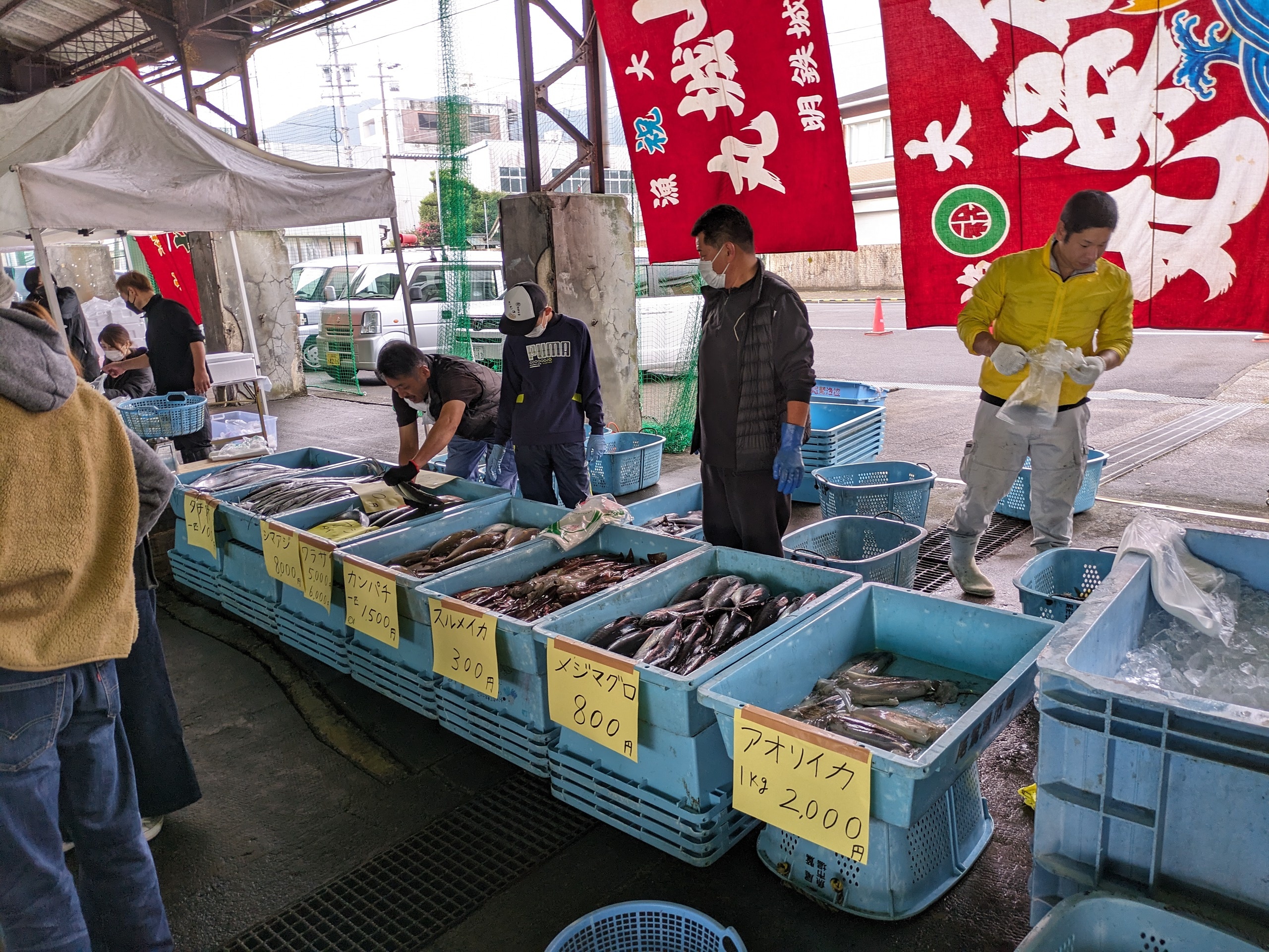 鮮魚販売の様子