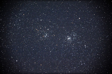 ペルセウス座の二重星団の写真