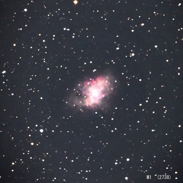 M１（かに星雲）　おうし座の散光星雲